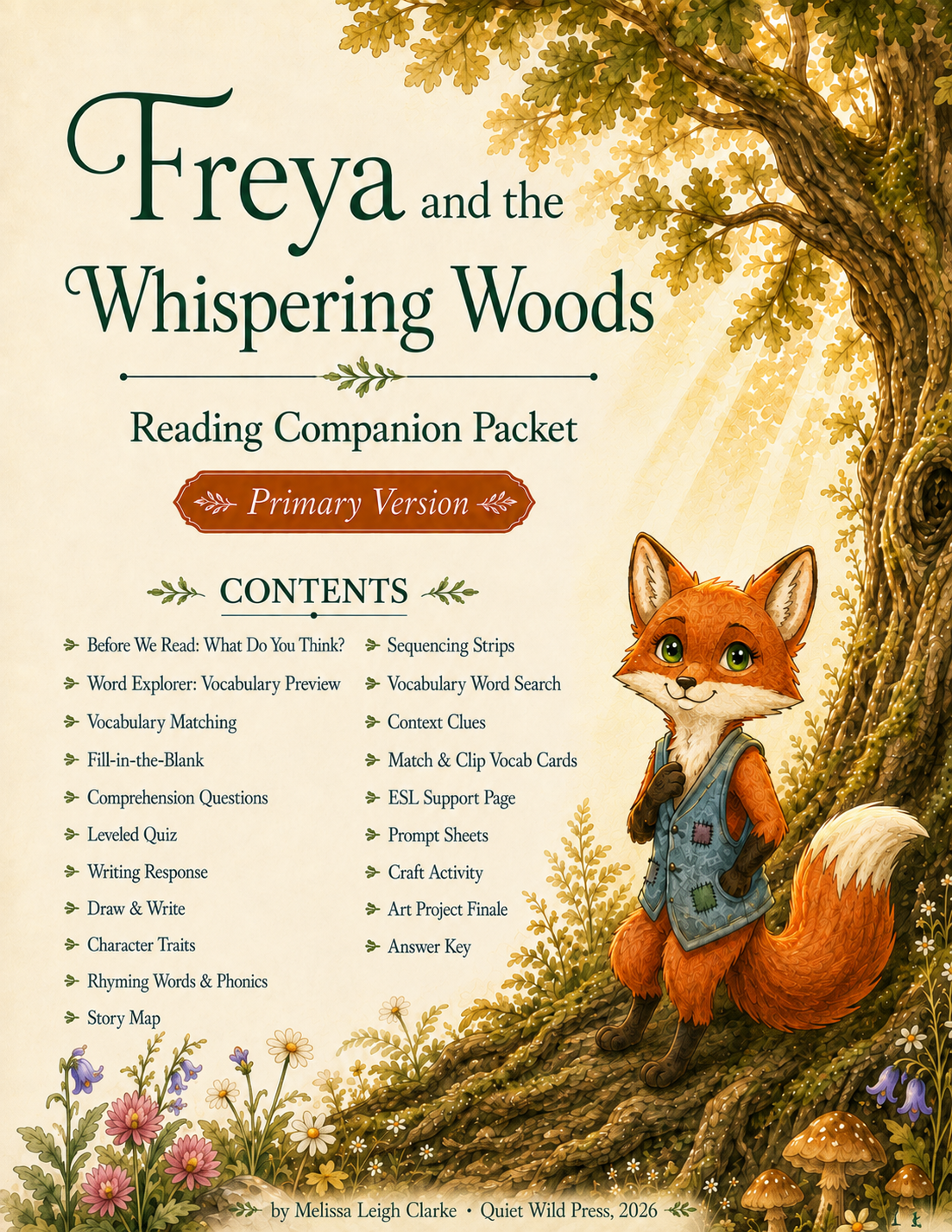 Freya reading companion packet, Primary version